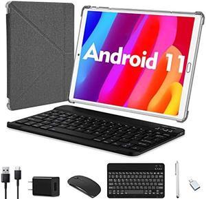 ZONKO K113B 10 Inch Android Tablet with 64GB Storage, 1.6GHz Quad-core Processor, 4GB RAM, 6000mAh Battery, 5V 2A Charger, Bluetooth Keyboard and Mouse, MicroSD Card Slot