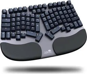 TrulyErgonomic Cleave Split Mechanical Keyboard  All-Day Comfort, Boosts Productivity, Natural Typing Posture, Tactile Optical Switches, Cushioned Palm Rest, Backlit Keys, Windows/Mac/Linux
