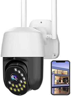 VSVABEFV PTZ WiFi Security Camera Outdoor, 1080P Home WiFi IP Camera, HD Wireless Surveillance Camera, Waterproof Two Way Audio Motion Detection Clear Night Vision Surveillance Cam