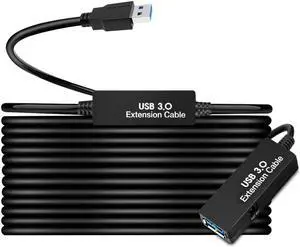 S.H.Y SPRUCES 50FT USB 3.0 Active Extension Cable, USB Extension Cord A/M to A/F (15M) for USB HUB,Webcam,Xbox,Oculus Quest 2/3 VR,PS4,Printer,External Hard Disk