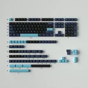172 Keys Double Shot Keycaps Cherry Profile Hammerhead Dark Keycap Set Fit for Alice Keyboard 61/64/87/104/108 Cherry MX Switches ISO ANSI Layout Mechanical Keyboard