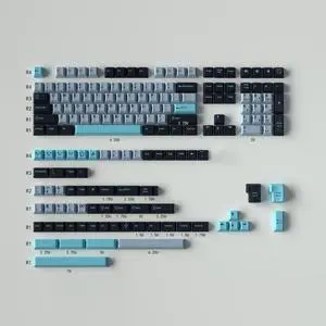 Hammerhead Light Keycaps 172 Keys Cherry Profile Double Shot Keycap Set Fit for Alice Keyboard 61/64/87/104/108 Cherry Mx Switches ISO ANSI Mechanical Keyboard