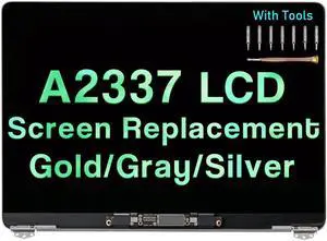 Screen Replacement for MacBook Air M1 A2337 2020 2021 13" EMC 3598 MGN63 MGN93 MGND3 MGN73 MGNA3 MGNE3 LCD Display Assembly Kit (Space Gray)