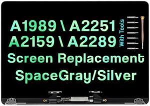 Screen Replacement for MacBook Pro A2251 A2289 A2159 A1989 2018-2020 Retina LCD Display Assembly EMC 3301 EMC 3214 EMC 3358 EMC 3348 EMC 3456(Space Gray)