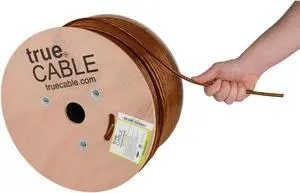 trueCABLE Cat6 Direct Burial, 1000ft, Waterproof, Outdoor Rated CMX, Brown, 23AWG Solid Bare Copper, 550MHz, PoE++ (4PPoE), ETL Listed, Unshielded UTP, Bulk Ethernet Cable trueCABLE Cat6 Direct Burial, 1000ft, Waterproof, Outdoor Rated CMX, Brown, 23AWG Solid Bare Copper, 550MHz, PoE++ (4PPoE), ETL Listed, Unshielded UTP, Bulk Ethernet Cable