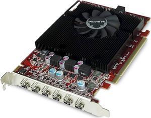 VisionTek Radeon 7750 2GB GDDR5 6 4k Monitor Graphics Card, 6 Mini DisplayPort Outputs, AMD Eyefinity 2.0, PCI Express 3.0 Video Card, 7.1 Surround Sound - 900614