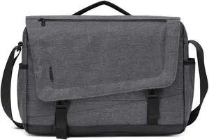 Messenger Bag for Men, Lightweight Water Resistant 15.6 In Laptop Bag Business Office Satchel Shoulder Bag (Dark Grey 15in Laptop Bag)