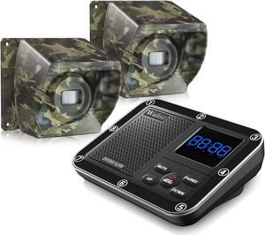 1800 Ft Wireless Outside Driveway Alarm Outdoor Motion Sensor & Detector Driveway Alert System, Rechargeable Battery/Weatherproof/Mute Mode/Clock and Alarm Functional (1&2-Camouflage)