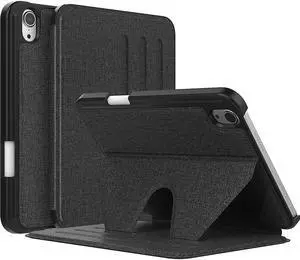 Sahara - Multi-Angle Case for iPad Mini (A17 Pro) and iPad Mini (6th Generation 2021),Black, (TB00045)