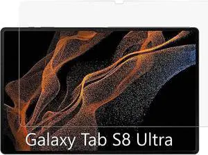 SaharaCase - ZeroDamage Ultra Strong Tempered Glass Screen Protector for Samsung Galaxy Tab S8 Ultra (14.6 Inch) - Ultra Strong Anti Scratch/Fingerprint Bubble Free 9H Hardness - Clear