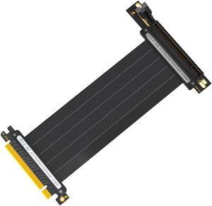 PCIE 4.0 Extension Cable, Black 16x Shielded High Speed GPU Riser Cable with PCI Express Port for GPU Extension Card,