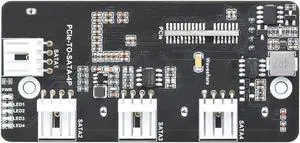Waveshare PCIe to 4-Ch SATA 3.0 Expander 6Gpbs High-Speed SATA Interface Supports CM4