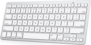 OMOTON Bluetooth Keyboard for Mac, Compact Wireless Keyboard Compatible with MacBook Pro/Air, iMac, iMac Pro, Mac Mini, Mac Pro Laptop and PC (Silver)