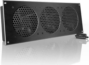 AC Infinity AIRPLATE S9, Quiet Cooling Fan System 18" with Speed Control, for Home Theater AV Cabinet Cooling