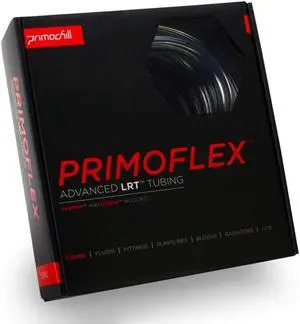 PrimoChill PrimoFlex LRT Custom Watercooling Flexible Tubing -7/16in.ID x 5/8in.OD, 10 feet Bundled with System Prep and Coolant, Made with Premium Materials, Proudly Made in the USA - Crystal Clear
