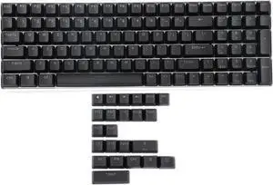 YMDK Double Shot 108 Dyed PBT Shine Through OEM Profile Keycap Rainbow Carbon Sunset Backlit Keycaps for MX Switches Mechanical KeyboardOnly Keycap (Black 122)