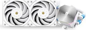 Thermalright Frozen Edge 240 White CPU Liquid Cooler,Efficient PWM Controlled Pump 3300RPM,12CM PWM Fan,Water Cooling Computer Parts,for AMD AM4/AM5,Intel 1150/1151/1200/2011/1700,Computer AIO Cooler
