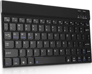 BoxWave Keyboard Compatible with Panasonic Toughpad FZ-M1 - SlimKeys Bluetooth Keyboard, Portable Thin with Chiclet-Style Keys - Jet Black
