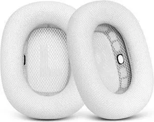 Ear Cushions Replacement for AirPods Max - Upgraded Ear Cups for Apple Headphones - GVOEARS Ear Pads Cover with Protein Leather Memory Foam (White)
