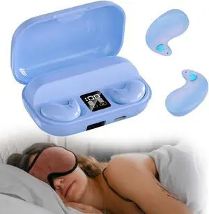 Xmenha Invisible Sleep Wireless Earphone IPX5 Waterproof Thin Invisible Sleep Earbuds for Side Sleepers Sleep Ear Buds Smallest Tiny Small Mini Discreet Earbud for Sleeping Invisible Headphones