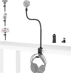 24-Inch Kiyo pro Webcam Stand, Adjustable Webcam Clamp Mount Holder Compatible with Razer kiyo, kiyo pro, kiyo X webcams - 1/4''-20 Interface (Max Loaded 0.5kg/1.1 lbs)