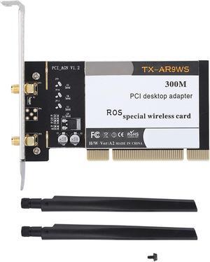 ASHATA PCI Network Card, Card AR9220 300M PCI Desktop PC Dual-Band 2.4/5GHz Network Card,Desktop PC Network Card for XP,Windows 7, 8