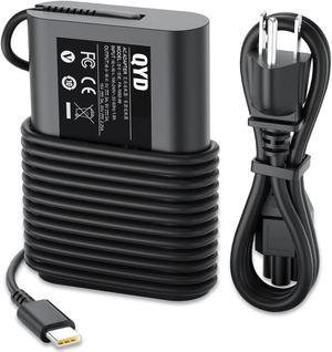 QYD 45W TYPEC PD Power Adapter Replacement for USBC Charger Dell XPS 13 9365 9370 9380Latitude 7275 7370 5175 5285 52902in1 73902in1 P82G001 LA45NM150 HA45NM150 0HDCY5 Power Supply Cord