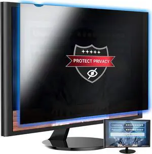 Skylarking 23.8 inches Computer Privacy Screen Filter, Anti-Spy Anti-Glare Screen Protector Film Compatible 23.8" Widescreen Computer Monitor with Aspect Ratio 16:9 (WxH:525mm x 295mm)