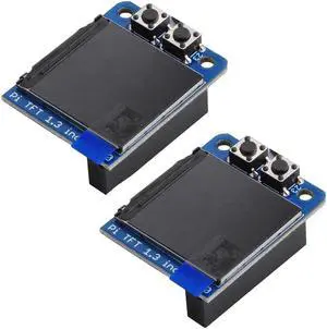 Mini PiTFT 1.3" LCD Display 240x240 TFT Add-on for Raspberry Pi 3.3V SPI ST7789 3.3V SPI ST7789 Full Color(Pack of 2PCS)