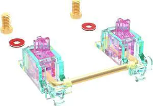 DUROCK Stabilizer V3, Screw in Stabilizers with 2u 6.25u 7u Wires, PCB Mount Keyboard Stabilizers for Mechanical Keyboards (V3 Teal Pink 100% Kit)