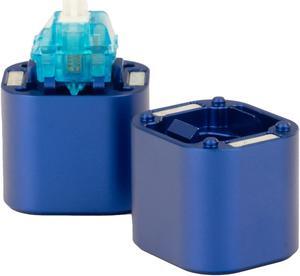THE KEY DOT CO TheKey.Company Modern Aluminum Keyboard Switch Opener for Standard MX and Box Style Switches Mechanical Keyboard (Blue) Designed by BlindAssassin111
