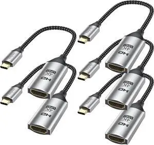 XiAyriky USB C to HDMI Adapter 5-Pack, 4K USB Type-C to HDMI Adapter Male to Female Cable, HDMI to USB-C (Thunderbolt 3 Compatible) for iPhone 15/15 Pro/15 Pro Max, MacBook Pro/Air, iPad Pro, Galaxy