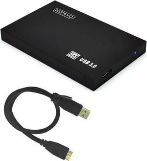 HWAYO 2.5'' 500GB Ultra Slim Portable External Hard Drive USB3.0 HDD Storage Compatible with PC, Desktop, Laptop, Xbox One Console (Black)