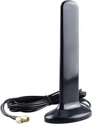 YOTENKO 2X2 MIMO 3G/4G/LTE/5G Universal Wide Band Antenna 12dBi Dual SMA Male Connectors Cable(2M/6.56FT) Weak Magnetic Base 700-5900MHz Omni-Directional Paddle Antenna