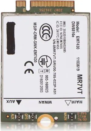 4G LTE Network Card, UMTS HSDPA HSPA+ LTE Computer Network Module M.2 Interface, 300Mbps Plug and Play, for for 7280 7285 7290 7389 7390 7480 7490 E7470