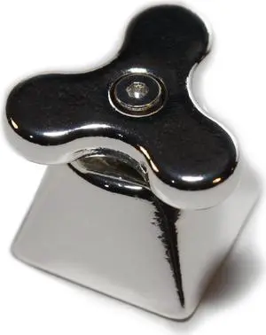 Custom Keycap Full Metal Fidget Spinner for MX Mechanical Gaming Keyboard OEM Profile Esc | Kariokey Artisan Key Caps (Silver)