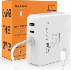 Mac Book Pro Charger - 100W USB C Fast Charger for MacBook Pro - with Additional Charging Ports (USBC & USB), Extra-Long 131-inch Charger, Compatible with MacBook Pro and MacBook Air 13" - 16"