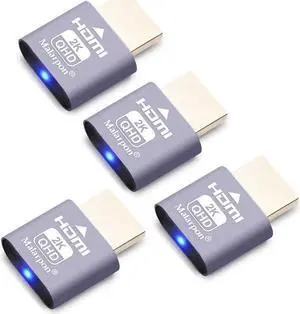 HDMI Dummy Plug fit-Headless Display Emulator DDC EDID Headless Ghos with Windows Mac OSX Linux Great for Graphics Acceleration Support 1920x1080@60Hz 4P