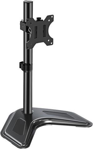 MOUNT PRO Single Monitor Stands Fits 13-32 inch/17.6 lbs Screen, Free-Standing Computer Monitor Mount for Desk, Display Standing with Adjustable Height/Tilt/Swivel/Rotation, VESA 75x75 100x100