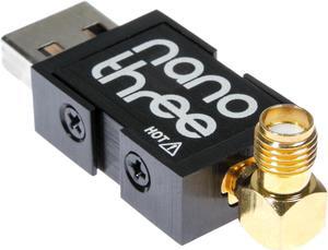 NooElec NESDR Nano 3 - Premium Tiny RTL-SDR w/Aluminum Enclosure, 0.5PPM TCXO, SMA & MCX Input & Custom Heatsink. RTL2832U & R820T2-Based Software Defined Radio