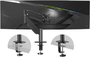 Pholiten Premium Aluminum Heavy Duty Monitor Arm,Ultrawide Monitor Arm,Full Motion Single Computer Mount for Computer Screens up to 43 inchs and 28.6lbs,Adjustable Clamp and Grommet Vesa Mount.