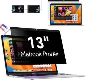 Privacy Screen MacBook Pro 13 Inch(2016-2022, M1, M2)/MacBook Air 13 in (2018-2021, M1), Magnetic Removable Anti Glare Blue Light Filter with Camera Cover,Anti Spy Laptop Screen Protector for Mac 13In