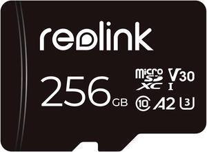 REOLINK 256GB microSDXC Memory Card, Up to 100MB/s, 4K UHD, U3, A2, V30, Class 10, FAT32, Micro SD Card Fully Compatible with Reolink Security Camera, Reolink PoE/WiFi/Battery Doorbell.