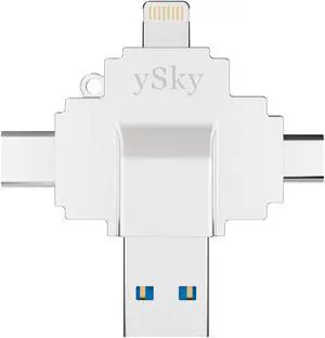 MFi Certified 256GB Photo Stick for iPhone Flash Drive,4 in1 USB Memory Stick Flash Drives for iPhone/iPad/Android/PC/MAC, External USB C Storage for iPhone Vault/Photos/Videos/Contacts Backup
