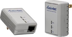 Actiontec PWR511K01 500 Mbps HomePlug HD Powerline Wall Plug Network Adapter Kit (2 Units)