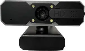 Generic RGB Webcam - 1080p HD Web Cam with Microphone, Privacy Cover - 7 RGB Lights, 2-Level Adjustable Brightness - Computer, Desktop PC, Laptop Web Camera for Live Streaming, Skype, Video Calls