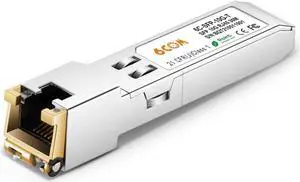 6COM 1Pack 10GBase-T SFP+ Transceiver, 10G SFP+ to RJ45 Copper Module, Compatible for Cisco SFP-10G-T-S, Ubiquiti UF-RJ45-10G, Fortinet, Netgear,Mikrotik, TP-Link(CAT.6a/7, 30m/98.4ft)