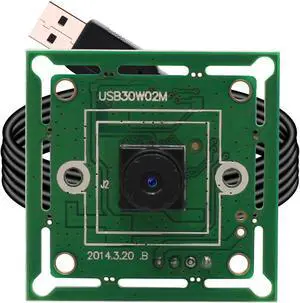 ELP VGA Super Mini USB Camera Module with 45degree Lens 480P 60fps UVC USB2.0 Video Webcam Board OV7725 Embedded Industrial Lightburn Camera for Computer, PC, Windows, Linux, Mac, Raspberry Pi
