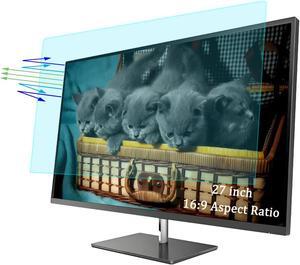 i-Tensodo 27 Inch Anti Blue Light Screen Protector For Universal 27" 16:9 Standard/Curved Monitor & Touchscreen, (23.54 inch X 13.27 inch Screen Size Only) Blue Light Blocking & Anti Glare Screen