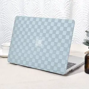 Seorsok Compatible with MacBook Pro 13 inch Case M2 2023,2022,2021-2016 A2338 M1 A2251 A2289 A2159 A1989 A1708 A1706,Elegant Leather Plastic Hard Case&Transparent Keyboard Cover,Gray Tartan PVC